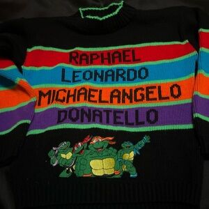Youth Vintage Hot Cashews Teenage Mutant Ninja Turtles 1990 Sweater